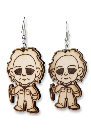 Michael Myers from Halloween Laser-Cut Wooden Earrings
