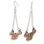 USF Bulls Dangling Laser-Cut Wooden Earrings