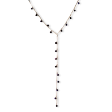 Purple Crystal Beads Chain Necklace