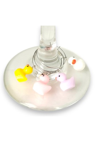 Multi-color Ducks Wine Glass Charms