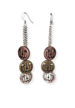 Bronze Pumpkin  Earrings