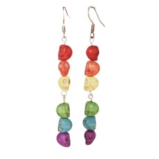 Six Color Skull Earrings