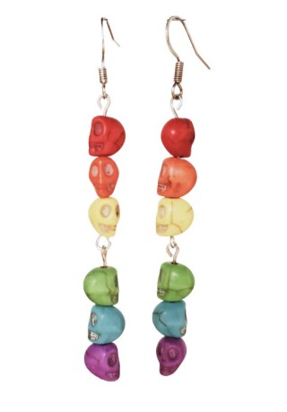 Six Color Skull Earrings