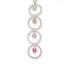 Austrian Crystal Gradated Pink Necklace with Hoop Charms