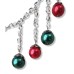 Red and Green Crystal Pearl Chain Necklace Red and Green Crystal Pearl Chain Necklace